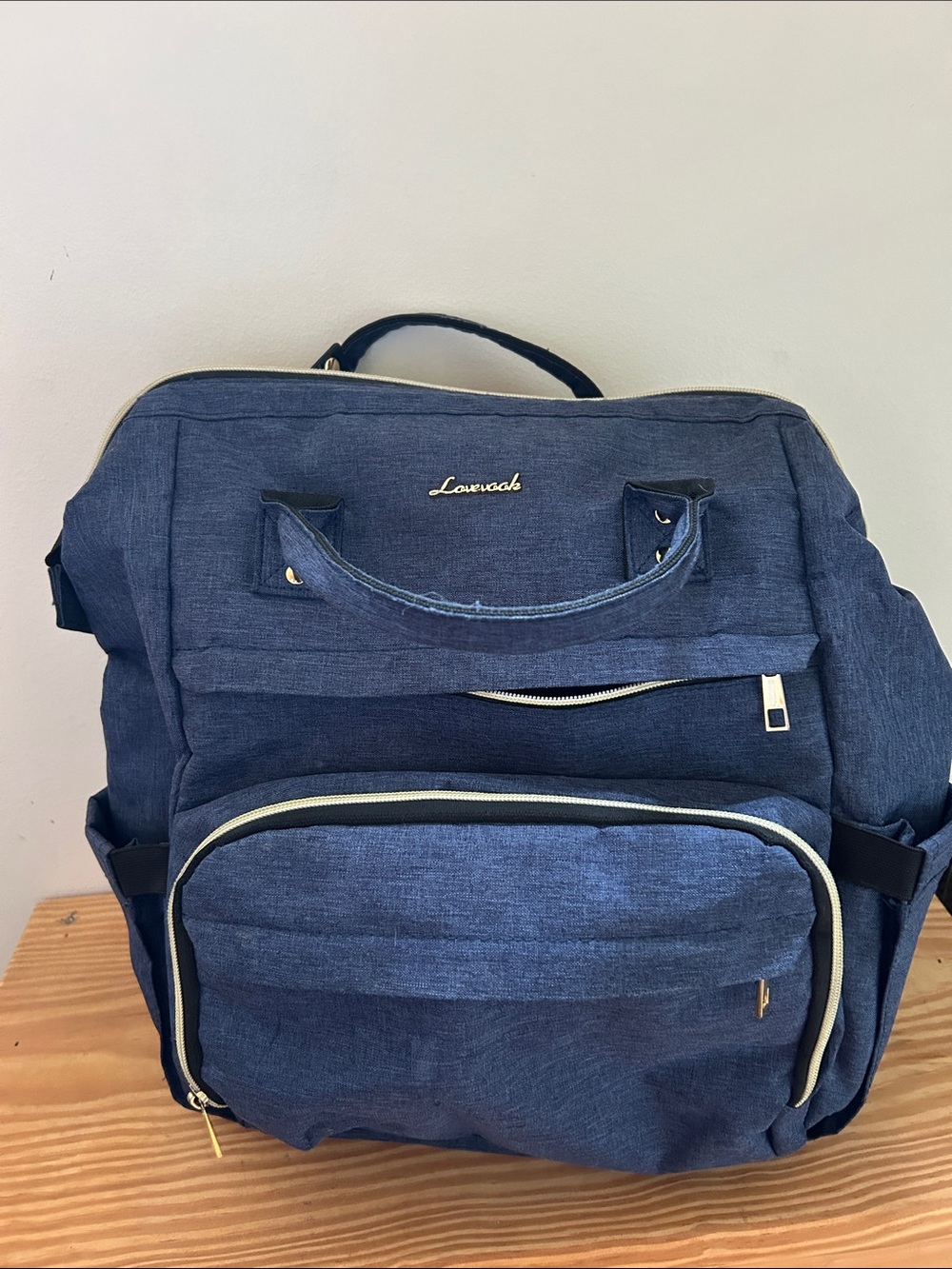 Lovelook Navy Blue Women's Backpack with Front Pocket